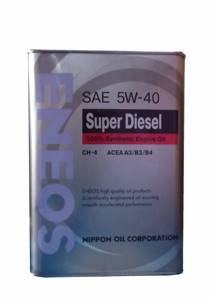 Моторное масло Eneos Super Diesel Synthetic SAE 5w40, 4л